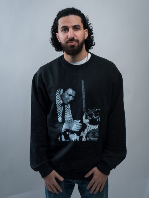 Muhammad Ali Keffiyeh Black Crewneck Sweatshirt