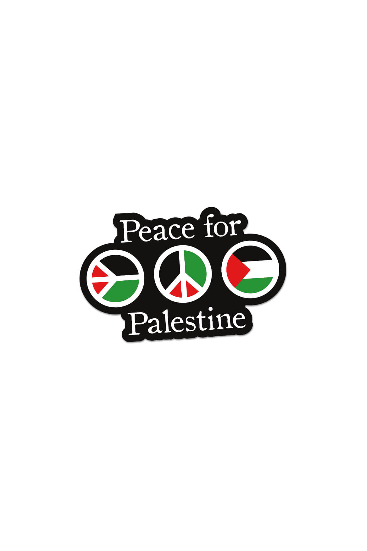 Peace for Palestine Waterproof Sticker