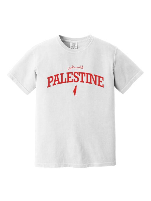 Palestine Varsity Red and White Tee