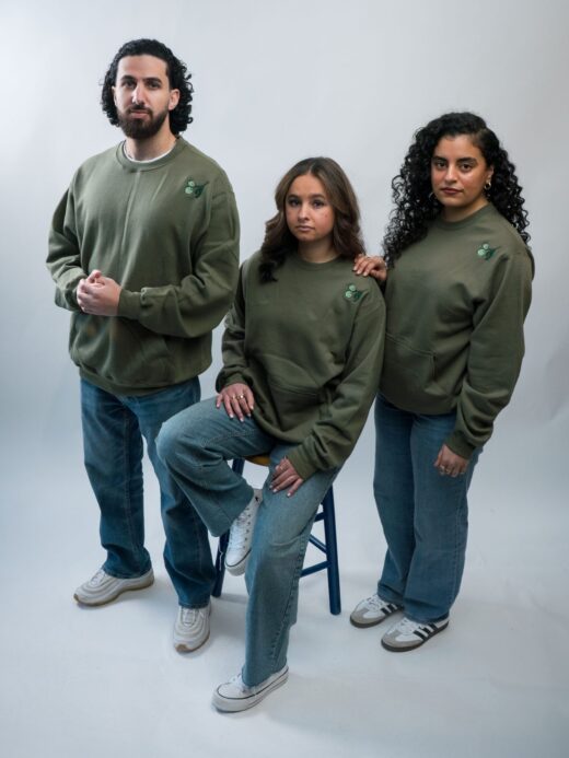 Zaytuneh Olive Pocket Crewneck Sweatshirt