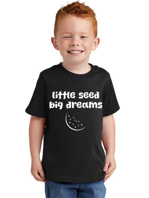 Toddler Little Seed Big Dreams Black Tee